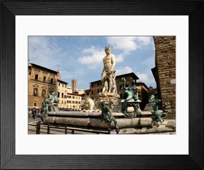 Framed Print : Neptune Fountain Framed Print : Neptune Fountain
