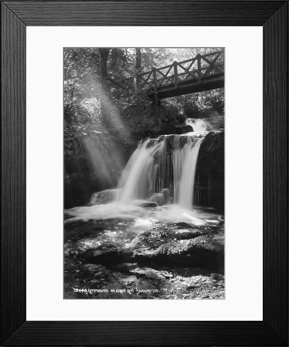Framed Print : Waterfall in Glen Lyn