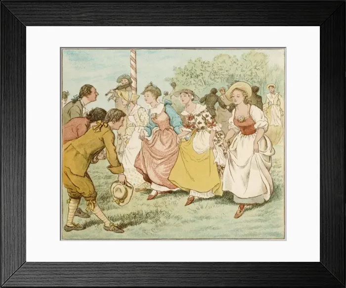 Framed Print : Dancing on village green Framed Print : Dancing on village green