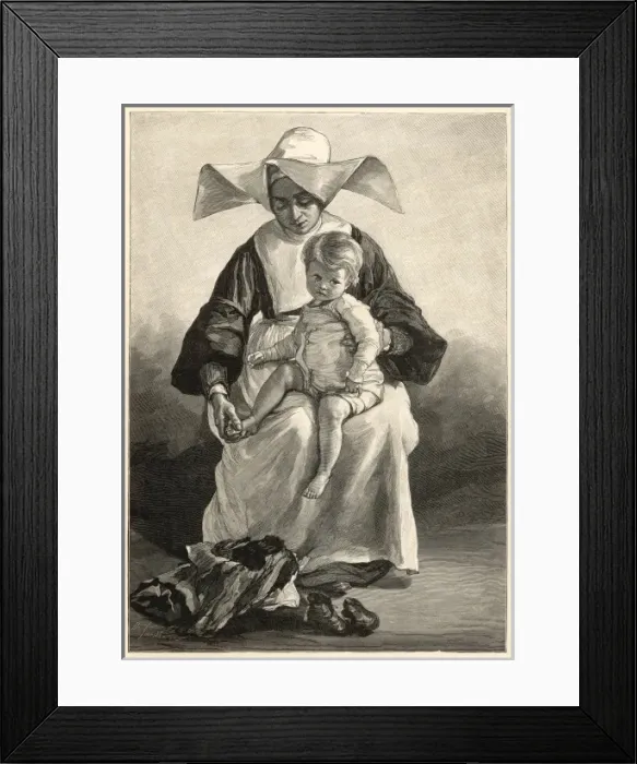 Framed Print : Nanny and Child Framed Print : Nanny and Child
