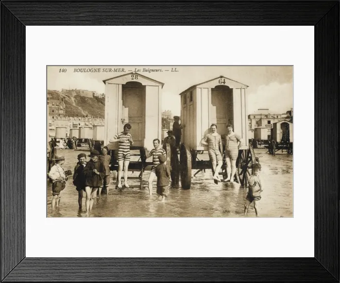 Framed Print : Bathers at Boulogne-sur-Mer Framed Print : Bathers at Boulogne-sur-Mer