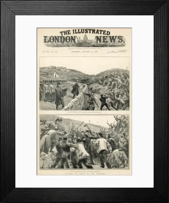 Framed Print : Military intervention on Lewis, 1887 Framed Print : Military intervention on Lewis, 1887