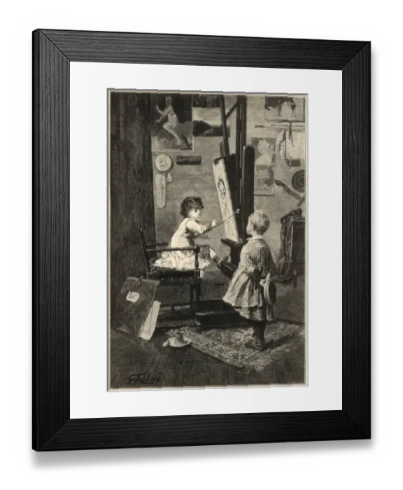 Framed Print : Girl at easel Framed Print : Girl at easel