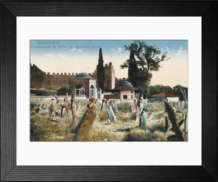Framed Print : Salonica, Fortifications at the Turkish cemetery Framed Print : Salonica, Fortifications at the Turkish cemetery