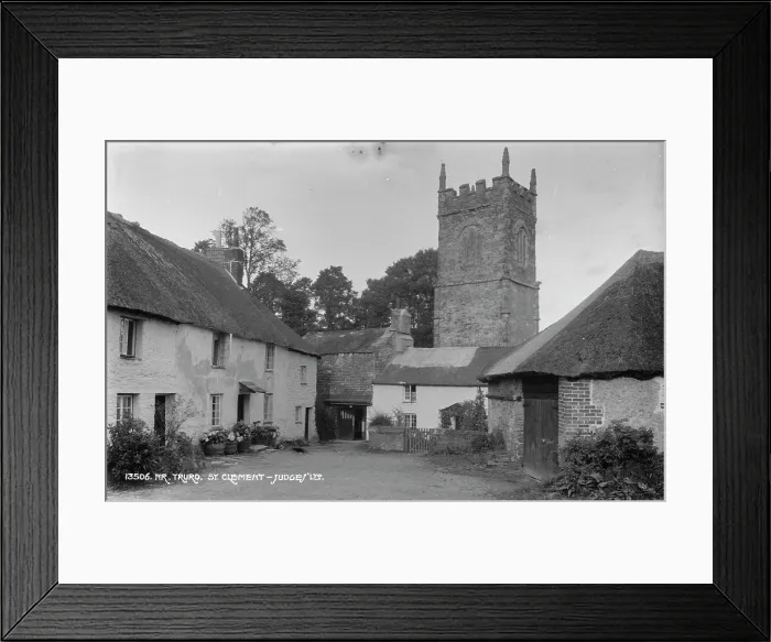 Framed Print : Historic Village Scene in St. Clement Framed Print : Historic Village Scene in St. Clement