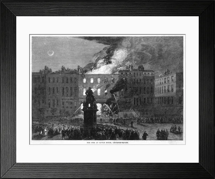 Framed Print : Leicester Square Fire Framed Print : Leicester Square Fire