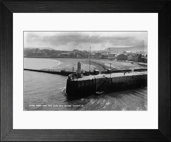 Framed Print : The Quay and Shore at Peel Framed Print : The Quay and Shore at Peel