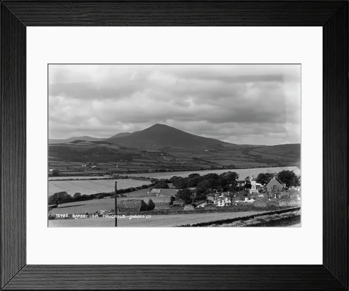 Framed Print : Scenic View of Maughold with the Mountains in the Background
