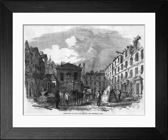 Framed Print : Lyons Inn Demolished Framed Print : Lyons Inn Demolished