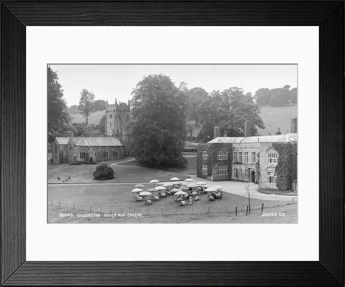 Framed Print : Cockington Court and Church Framed Print : Cockington Court and Church
