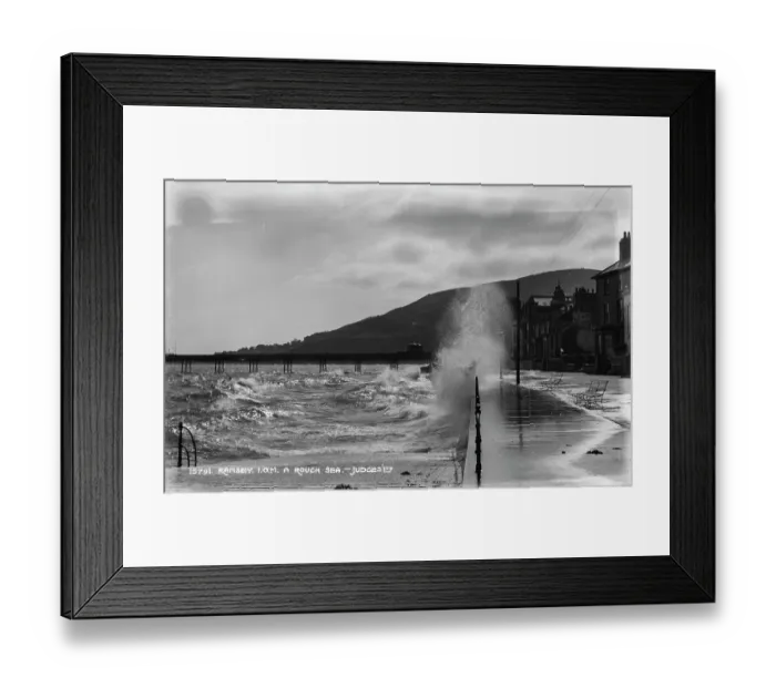 Framed Print : A Rough Sea in Ramsey Framed Print : A Rough Sea in Ramsey