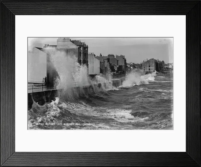 Framed Print : A Rough Sea in Ramsey Framed Print : A Rough Sea in Ramsey