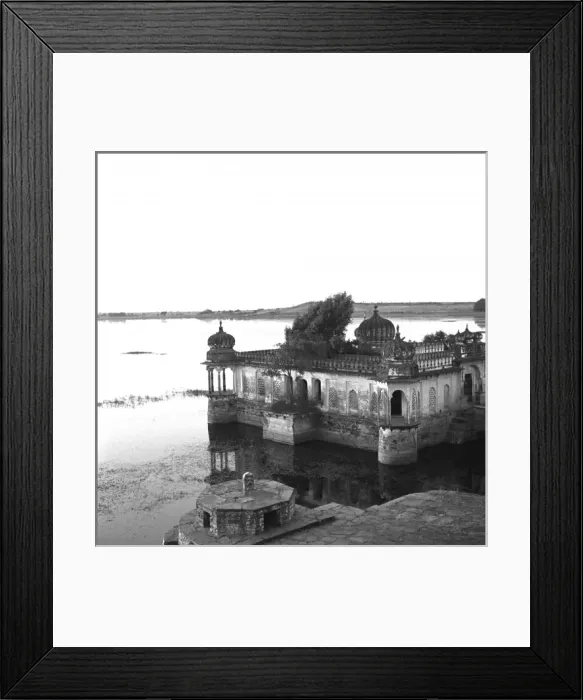 Framed Print : Lakeside Temple, Madhya Pradesh region Framed Print : Lakeside Temple, Madhya Pradesh region