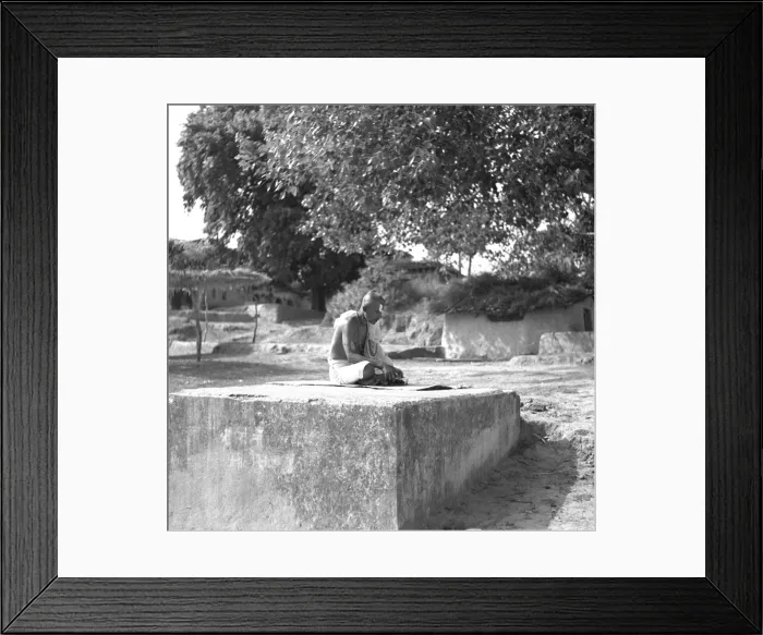 Framed Print : Man at Varanasi, River Ganges, India Framed Print : Man at Varanasi, River Ganges, India