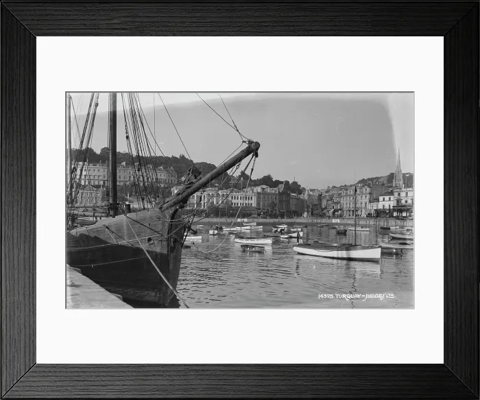 Framed Print : Torquay Harbor Scene Framed Print : Torquay Harbor Scene