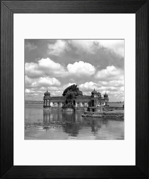 Framed Print : Lakeside Temple, Madhya Pradesh Region Framed Print : Lakeside Temple, Madhya Pradesh Region