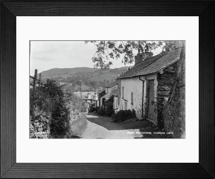Framed Print : Vicarage Lane in Hawkshead Framed Print : Vicarage Lane in Hawkshead