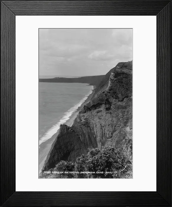 Framed Print : Coastal Cliffs at Sherbrook Chine Framed Print : Coastal Cliffs at Sherbrook Chine