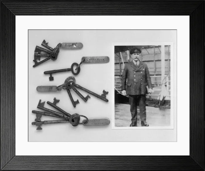 Framed Print : Keys of Titanic lamp trimmer Framed Print : Keys of Titanic lamp trimmer