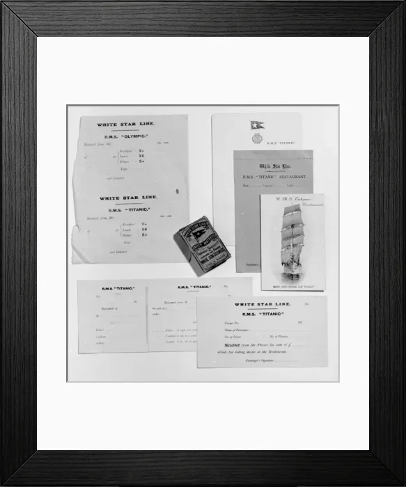 Framed Print : Various Titanic items Framed Print : Various Titanic items