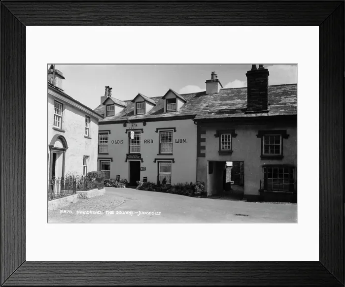 Framed Print : The Olde Red Lion Pub in Hawkshead Framed Print : The Olde Red Lion Pub in Hawkshead