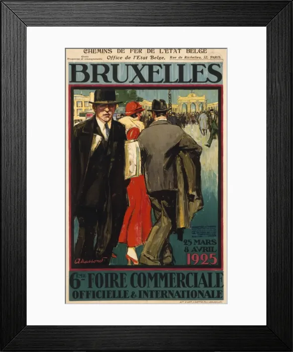 Framed Print : Brussels trade fair advertising poster Framed Print : Brussels trade fair advertising poster