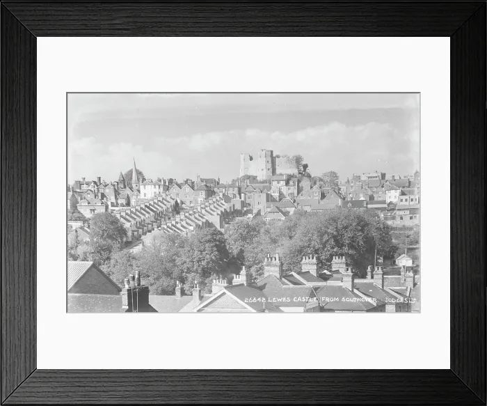 Framed Print : Lewes Castle from Southover Framed Print : Lewes Castle from Southover