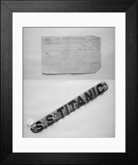 Framed Print : Stead telegram and brass nameplate Framed Print : Stead telegram and brass nameplate