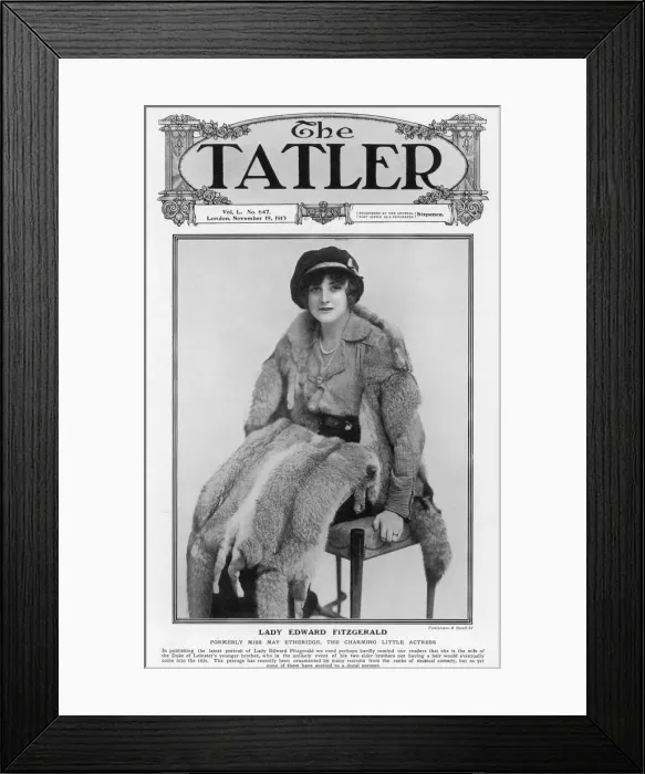 Framed Print : Tatler front-cover: Lady Edward Fitzgerald Framed Print : Tatler front-cover: Lady Edward Fitzgerald