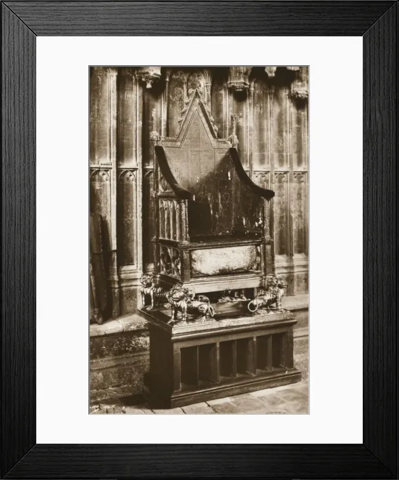 Framed Print : The Coronation Cahir with the Stone of Scone Framed Print : The Coronation Cahir with the Stone of Scone