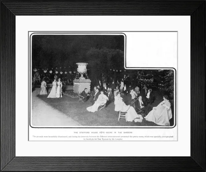 Framed Print : The Stafford House Fete - scene in the gardens Framed Print : The Stafford House Fete - scene in the gardens