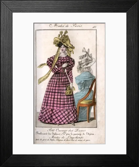 Framed Print : Mid 19th Century Paris fashion Framed Print : Mid 19th Century Paris fashion
