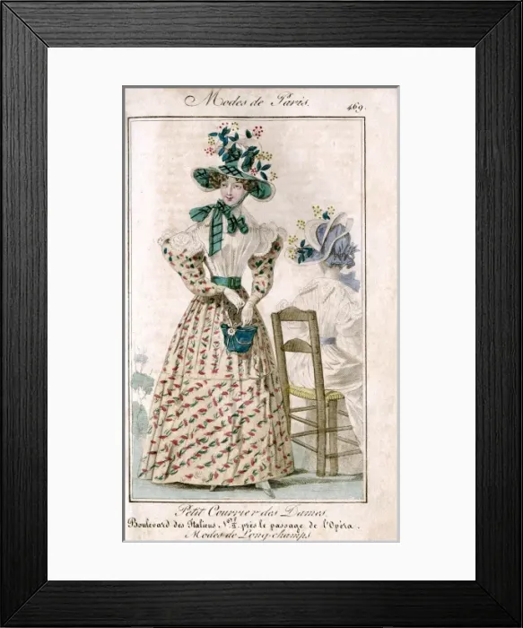 Framed Print : Mid 19th Century Paris fashion Framed Print : Mid 19th Century Paris fashion