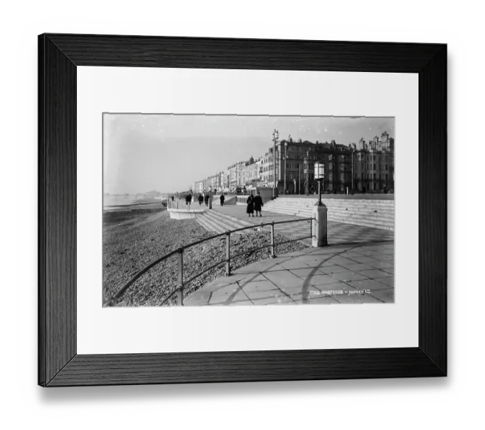 Framed Print : Seaside Stroll in Hastings Framed Print : Seaside Stroll in Hastings