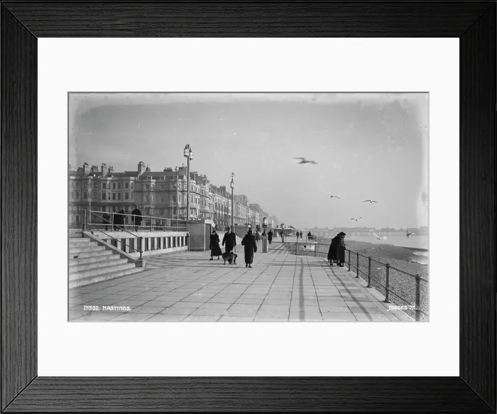 Framed Print : Strolling Along the Hastings Seafront Framed Print : Strolling Along the Hastings Seafront
