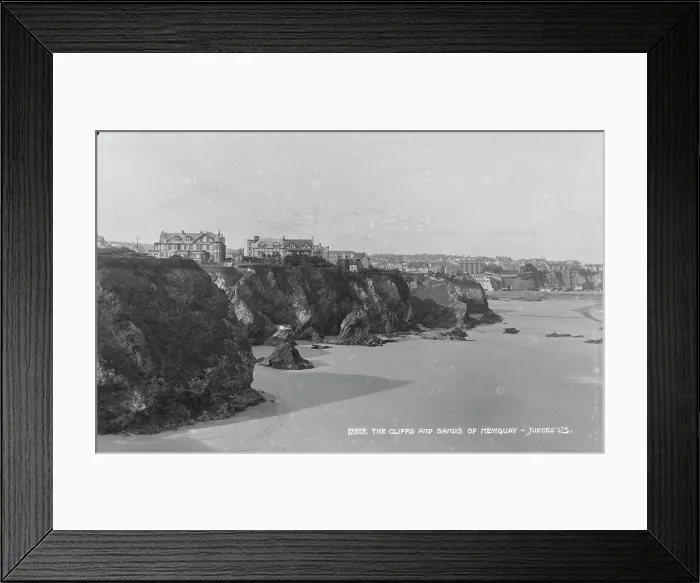 Framed Print : The Cliffs and Sands of Newquay Framed Print : The Cliffs and Sands of Newquay