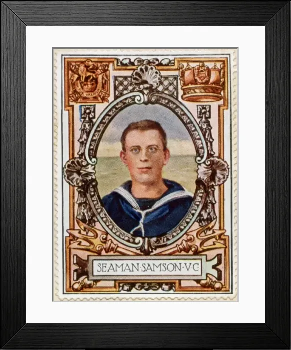 Framed Print : Seaman Samson VC recipient 1 / Stamp Framed Print : Seaman Samson VC recipient 1 / Stamp