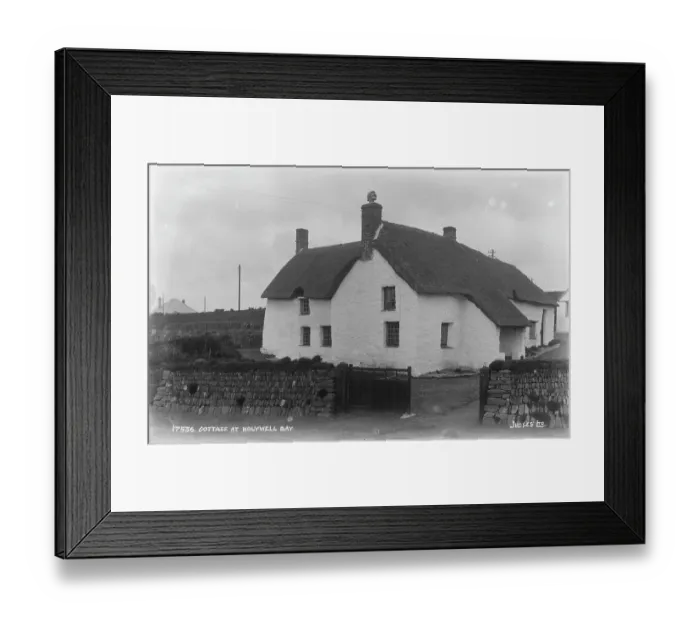 Framed Print : Cottage at Holywell Bay Framed Print : Cottage at Holywell Bay