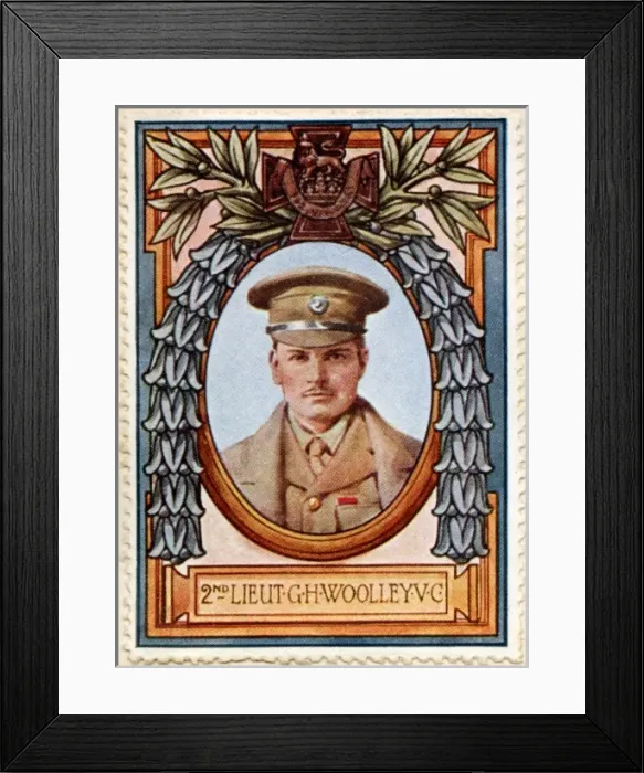Framed Print : Lieut Woolley VC recipient 5 / Stamp Framed Print : Lieut Woolley VC recipient 5 / Stamp