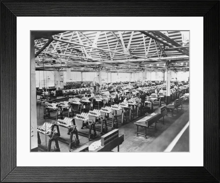 Framed Print : U.s car factory converted to airplane production Framed Print : U.s car factory converted to airplane production