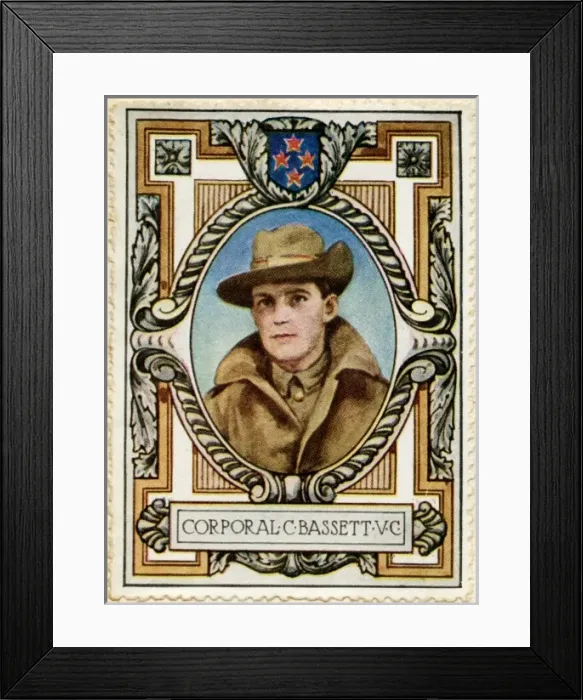 Framed Print : Corporal Bassett VC recipient 6 / Stamp Framed Print : Corporal Bassett VC recipient 6 / Stamp