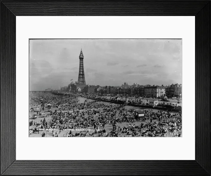 Framed Print : Busy Day at Blackpool Central Beach Framed Print : Busy Day at Blackpool Central Beach