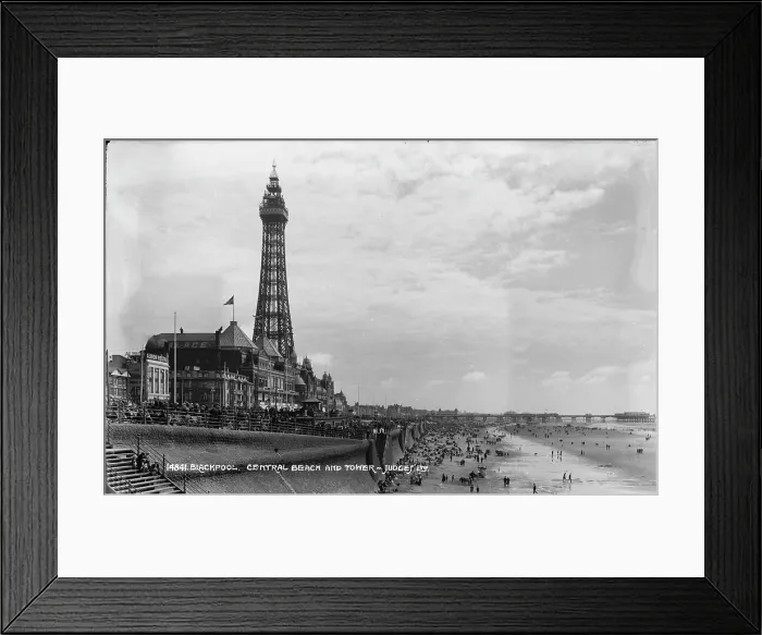 Framed Print : Blackpool Central Beach and Tower Framed Print : Blackpool Central Beach and Tower