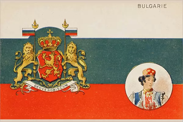 The Bulgarian flag and Coat of Arms