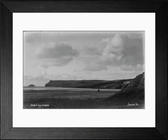 Framed Print : Scenic View of Polzeath Beach Framed Print : Scenic View of Polzeath Beach