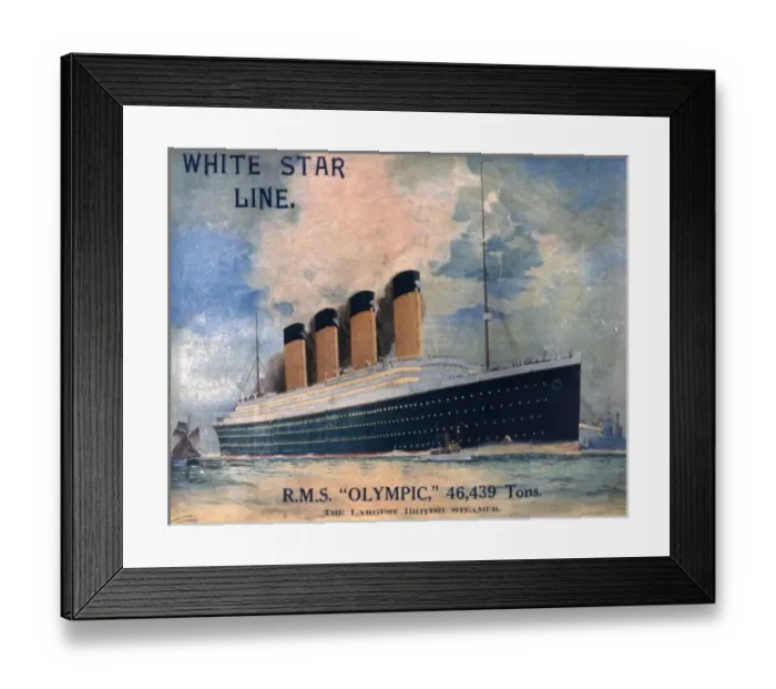 Framed Print : White Star Line Olympic showcard Framed Print : White Star Line Olympic showcard