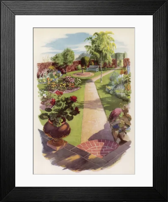 Framed Print : Plan for a garden, 1954 Framed Print : Plan for a garden, 1954