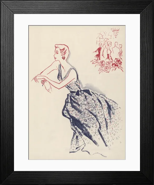 Framed Print : Knitted dress, 1954 Framed Print : Knitted dress, 1954