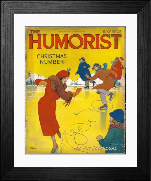 Framed Print : The Humorist Christmas Number 1938 - An Ice Proposal Framed Print : The Humorist Christmas Number 1938 - An Ice Proposal