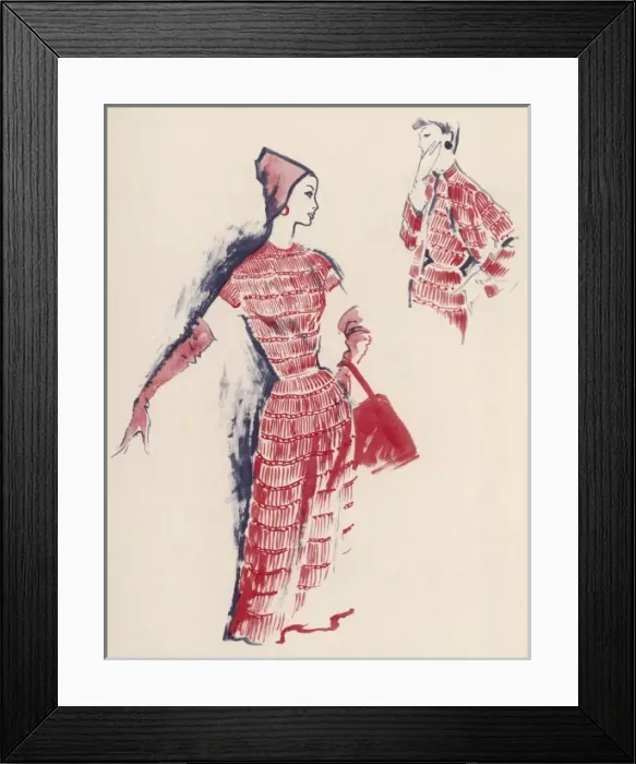Framed Print : Knitted dress, 1954 Framed Print : Knitted dress, 1954